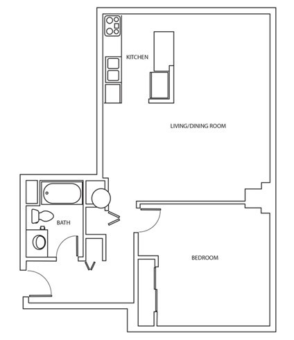 One Bedroom Rendering