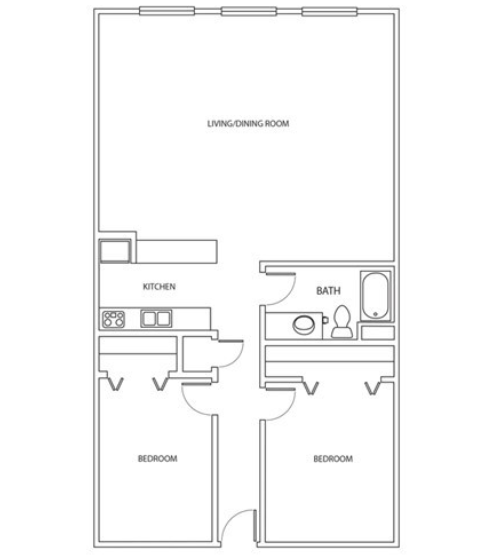 Two Bedroom Rendering