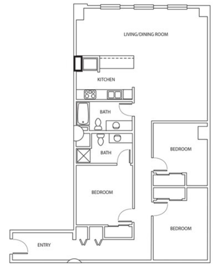 Three Bedroom Rendering