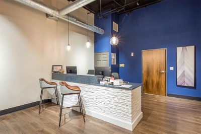 Image Of Reception Desk At City Lofts on Laclede
