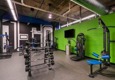 Gym area at City Lofts on Laclede