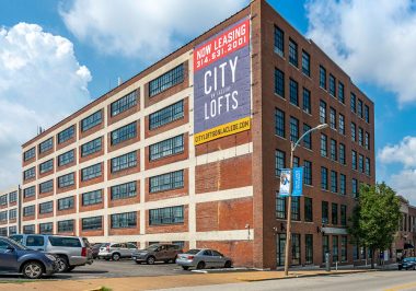 Exterior of City Lofts on Laclede