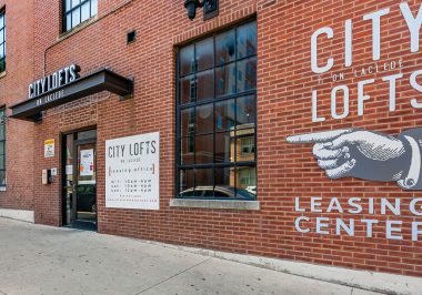 Outdoor Entry Area to City Lofts on Laclede