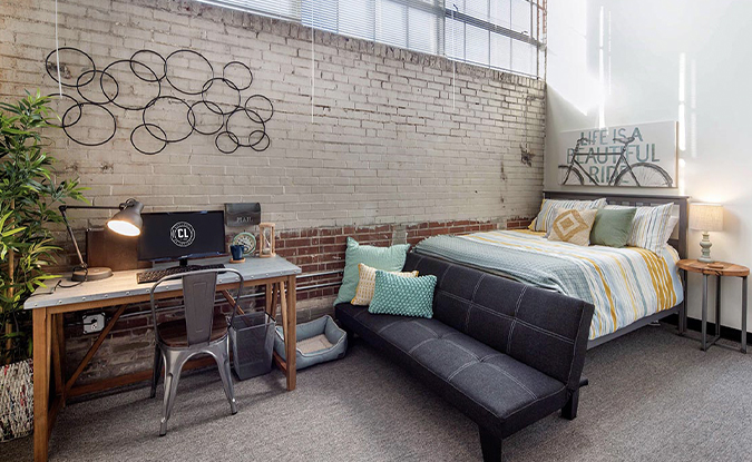 Image Of A Bedroom At City Lofts on Laclede