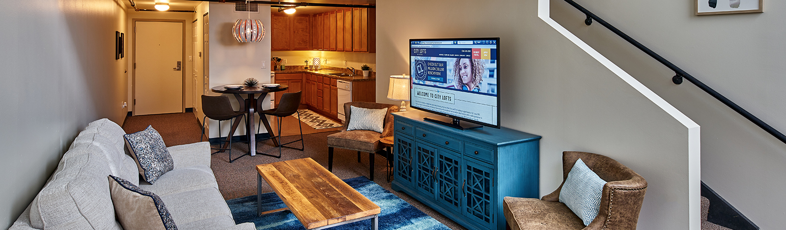 Furnished apartment living space