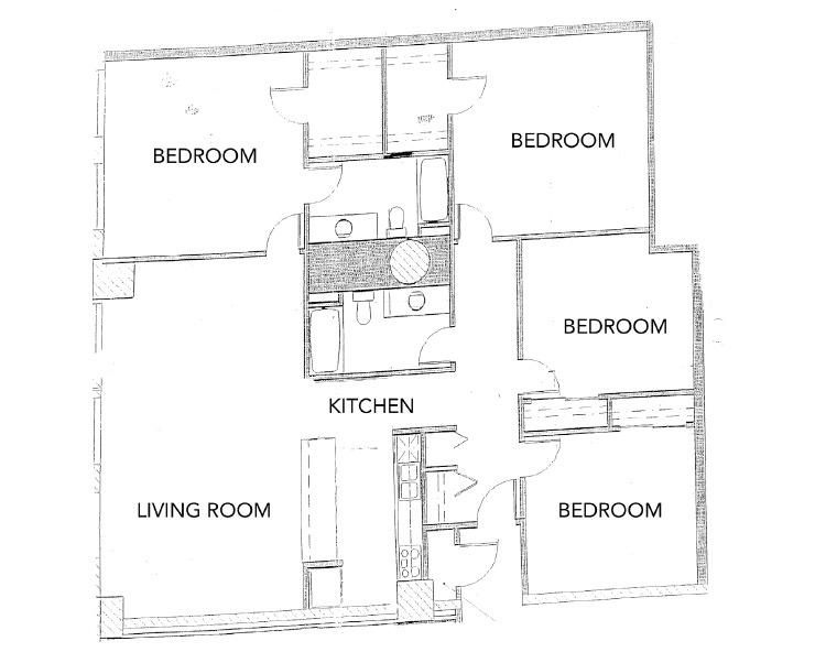 4a - 4BR/2BA Floor plan