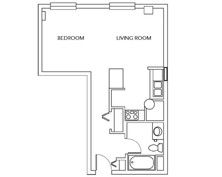 1d - STUDIO Floor plan